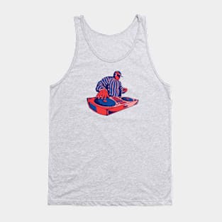 Old School DJ Cartoon Tank Top